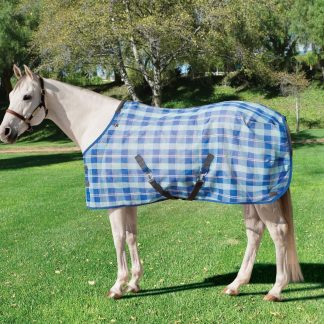 Kensington Platinum SureFit Protective Fly Sheet For Horses — SureFIt Cut With Snap Front Chest Closure — Made of Grooming Mesh This Sheet Offers Maximum Protection Year Round 