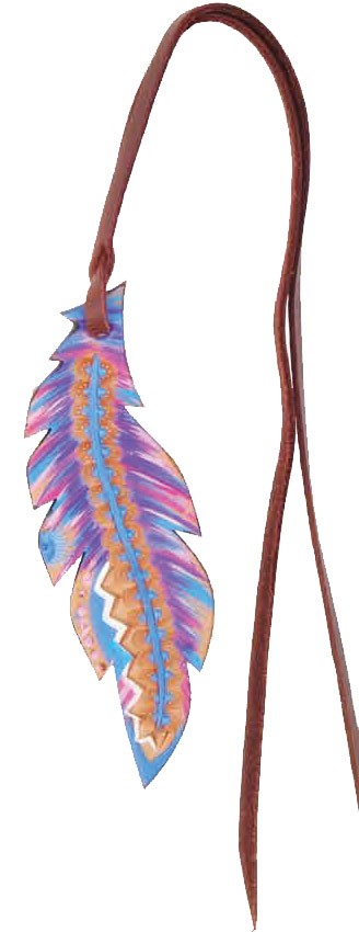 Rafter T Saddle Charm - Small Feather