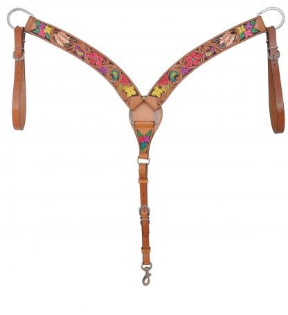 Rafter T Breastcollar w/ Flower Tooling