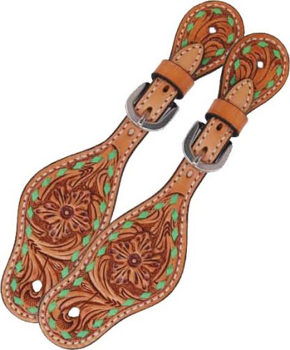 Rafter T Kids Spur Strap w/ Floral Tooling & TT Finish