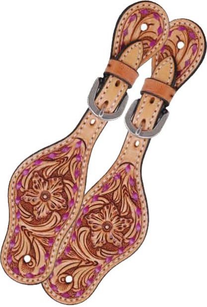 Rafter T Kids Spur Strap w/ Floral Tooling & TT Finish
