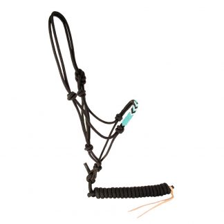 Oxbow Diamond Beaded Nose Rope Halter with Lead