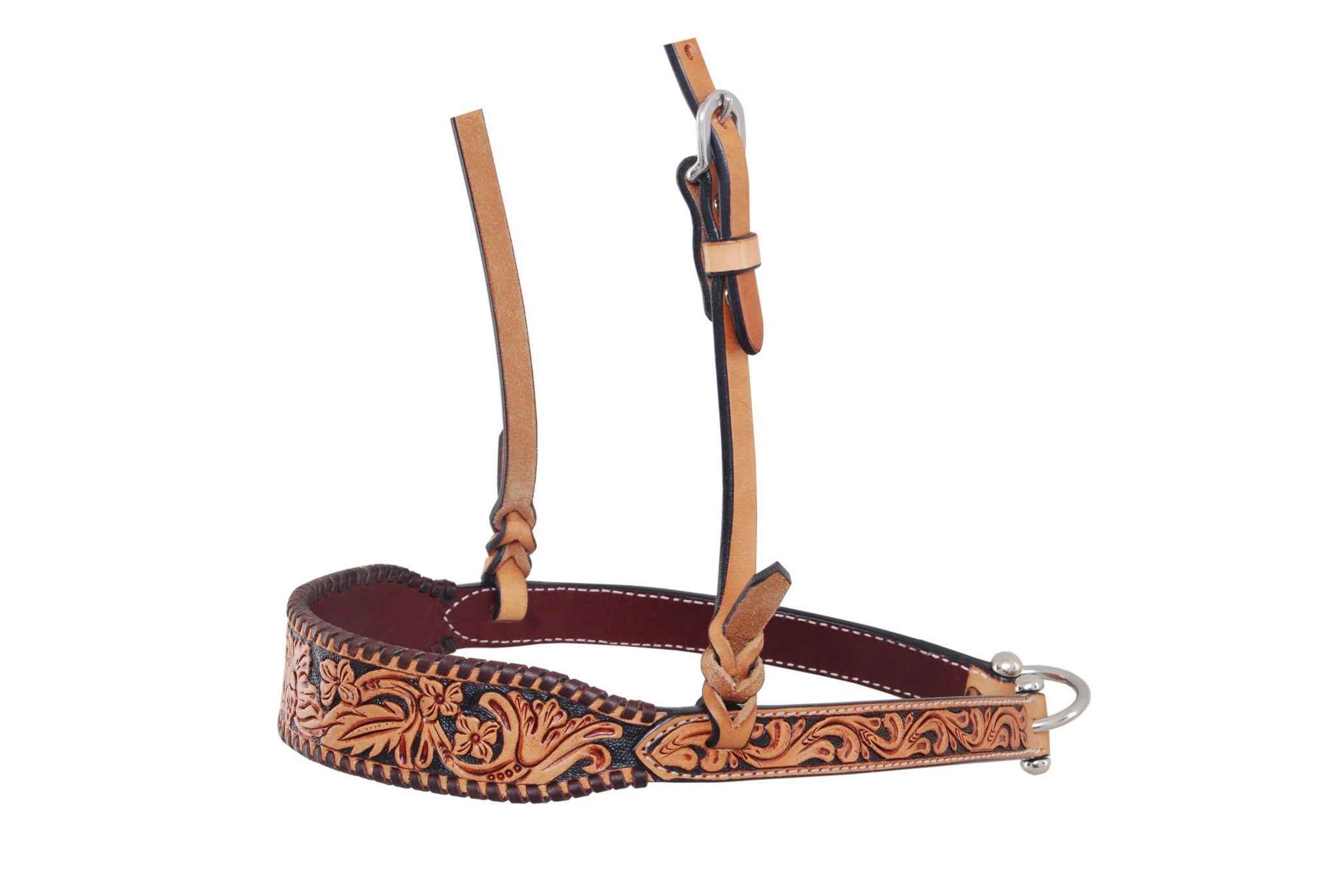 Rafter T Noseband w/ Floral Tooling K&N Equine Solutions