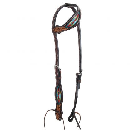 Oxbow Navajo Embroidered Slip Ear Headstall