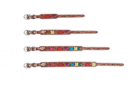 Rafter T Dog Collar - Flower Tooling