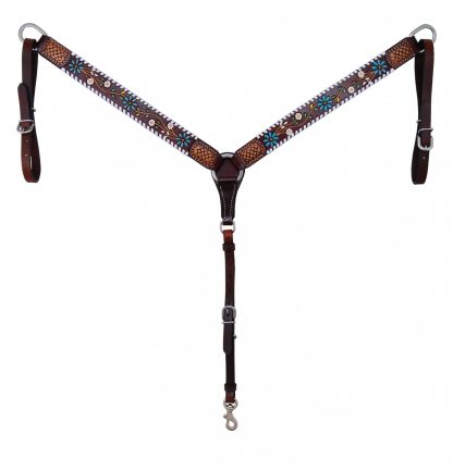 Rafter T Breast Collar w/ Floral Vine 1.5"