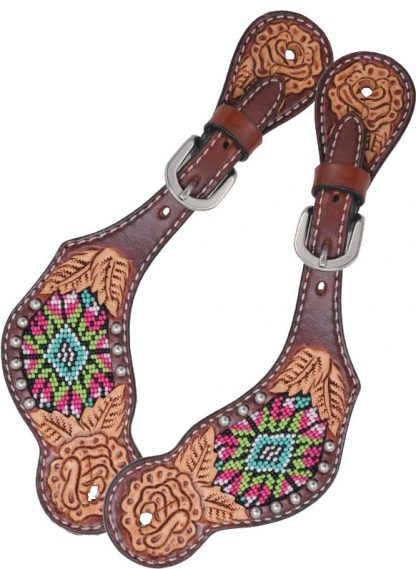Rafter T Kids Spur Strap w/ Beaded Inlay