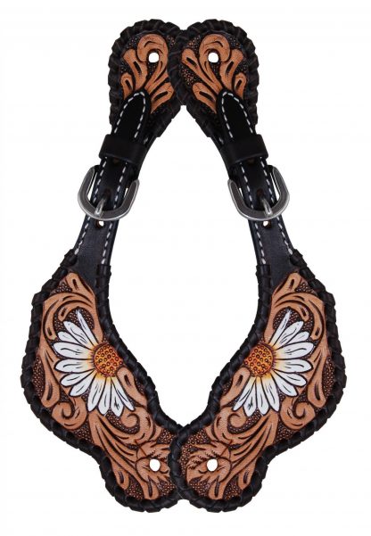 Rafter T Ladies Spur Strap w/ Daisy Flower