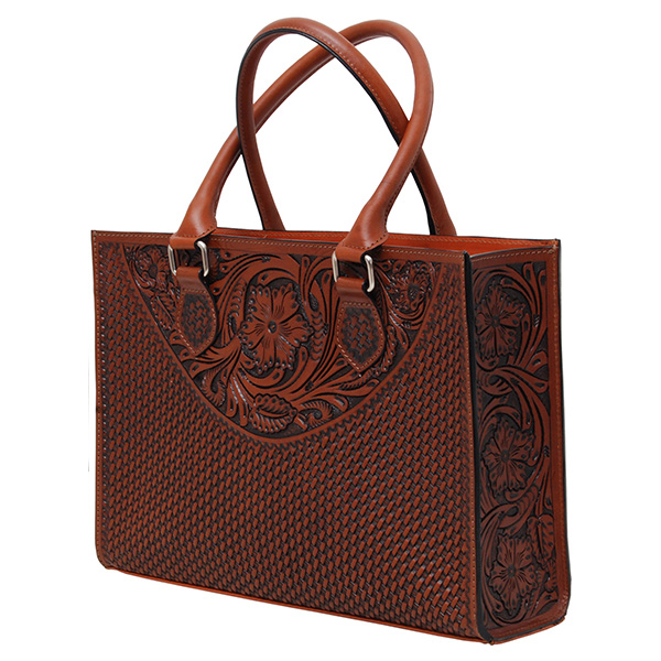 Rafter T Tote Bag with Floral Carving